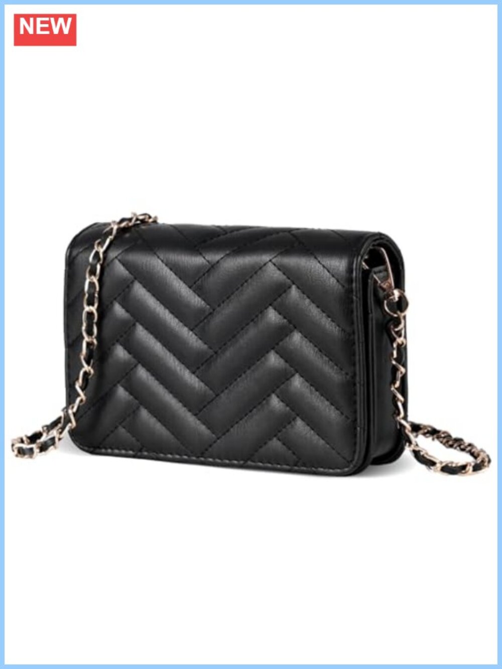Quilted Small Crossbody Bag Vegan Leather Phone Wallet Purse